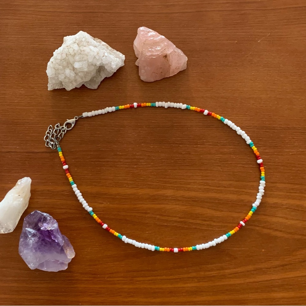 handmade western seed bead choker